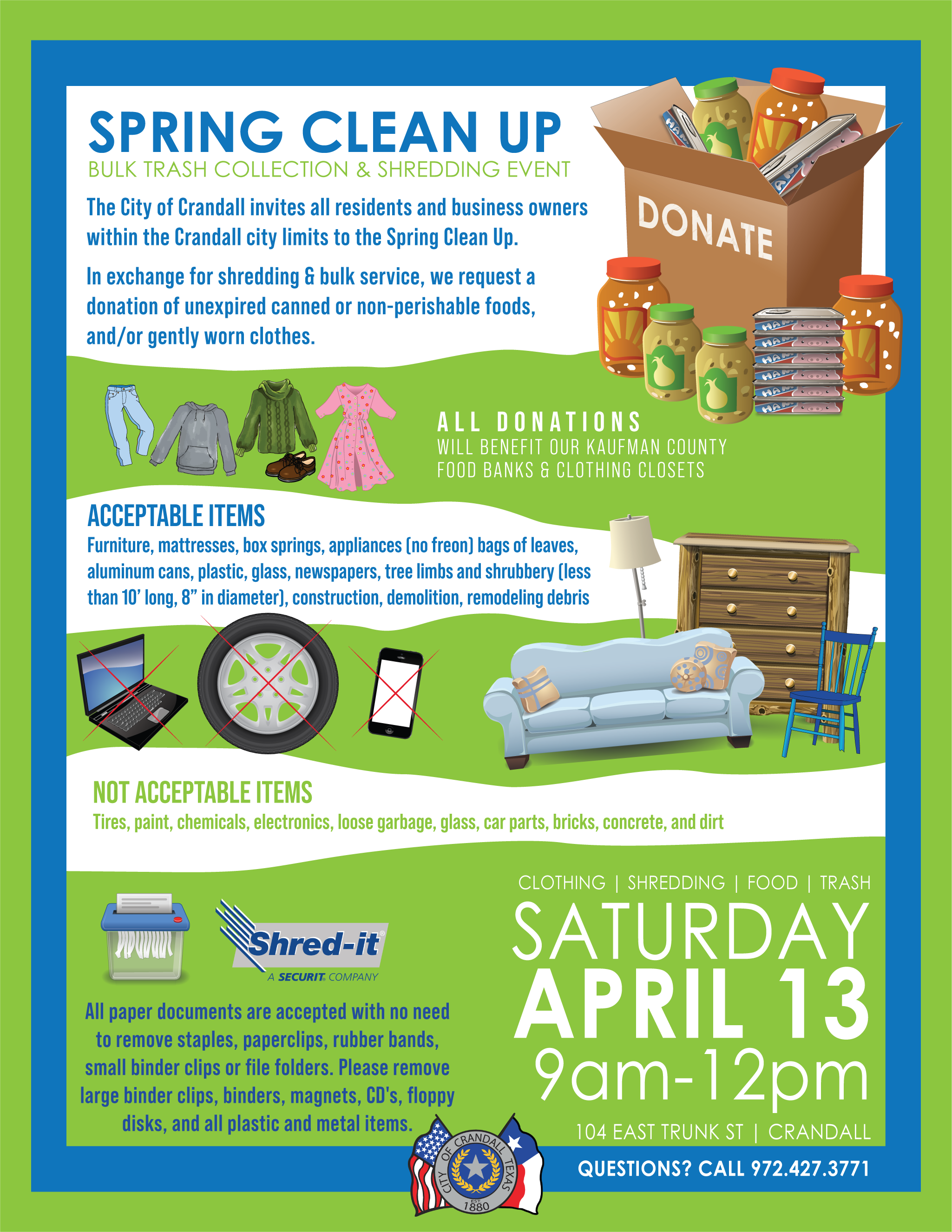 April Spring Clean Up 2024 Flyer