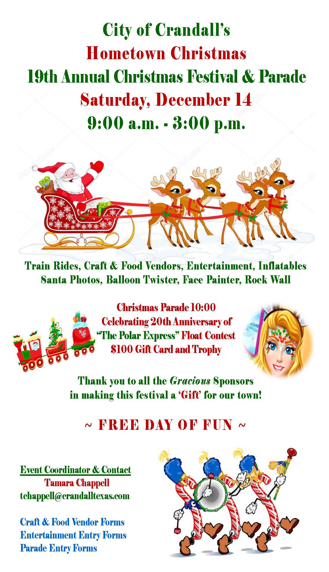 Information for Crandall's Hometown Christmas Festival 2024