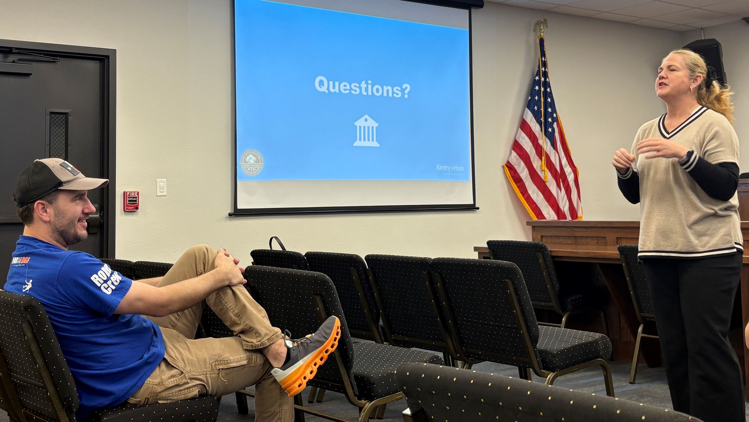 UDC Meeting Picture 10 - Carissa Explaining a Resident's Question