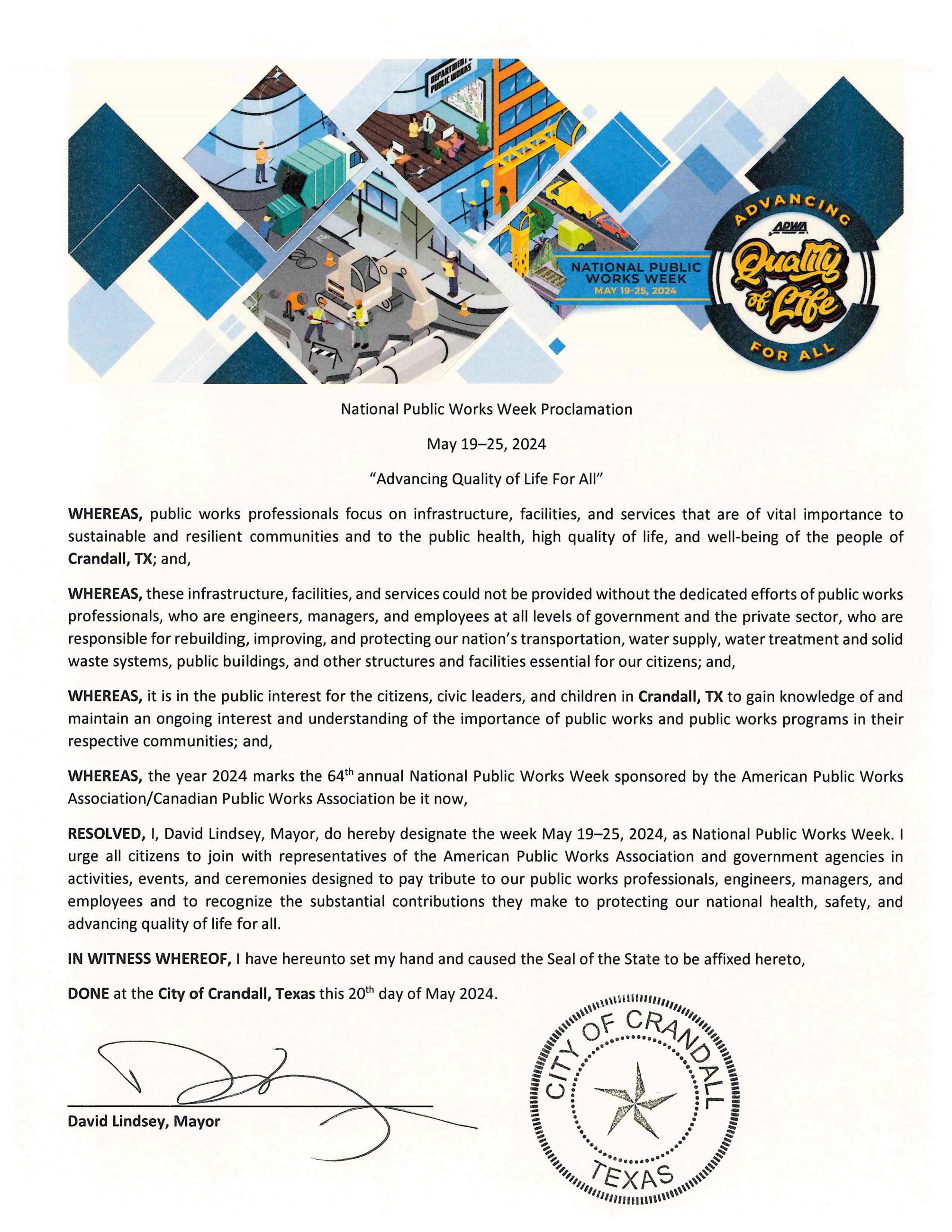 Public Works Proclamation