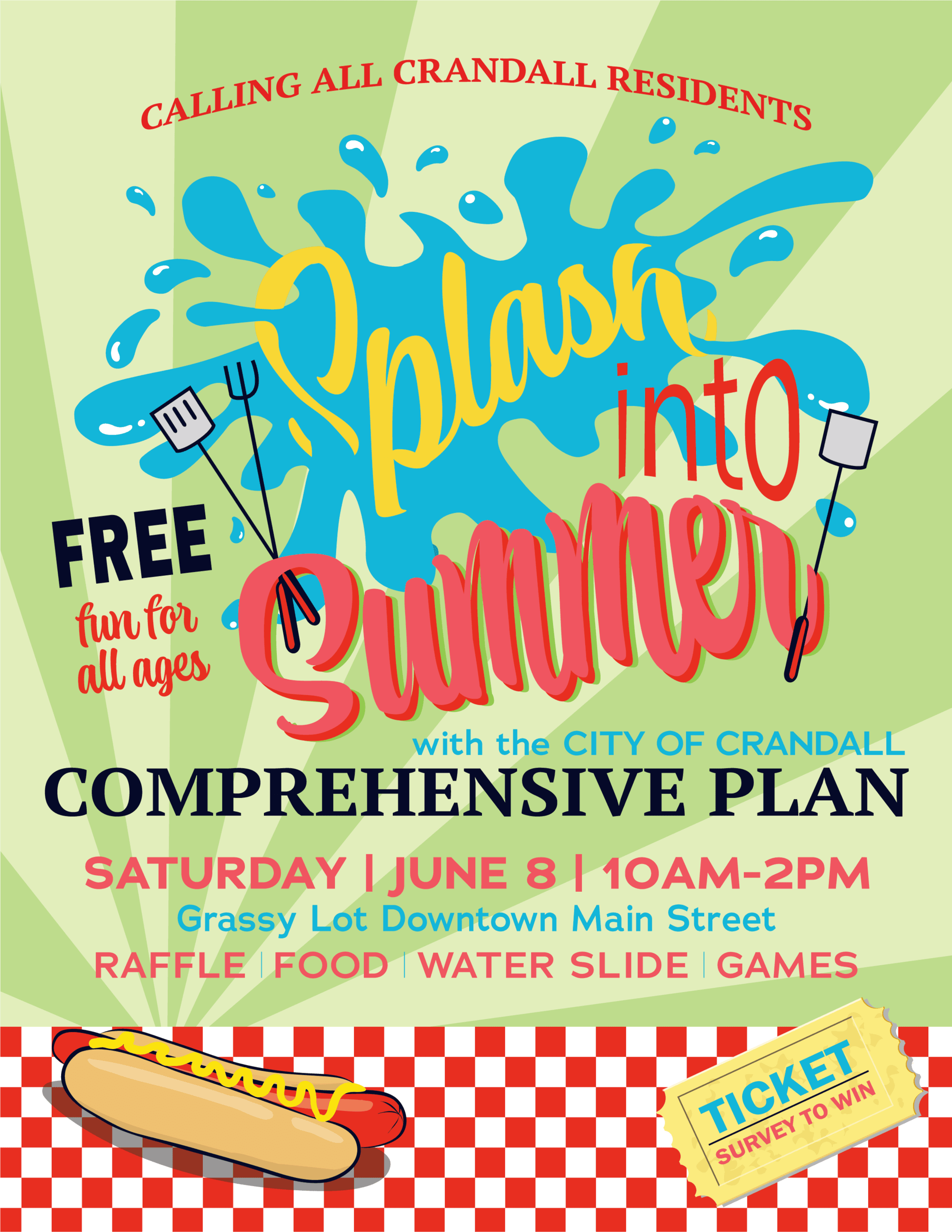 Information for Splash into Summer Comprehensive Plan event on June 8, 2024