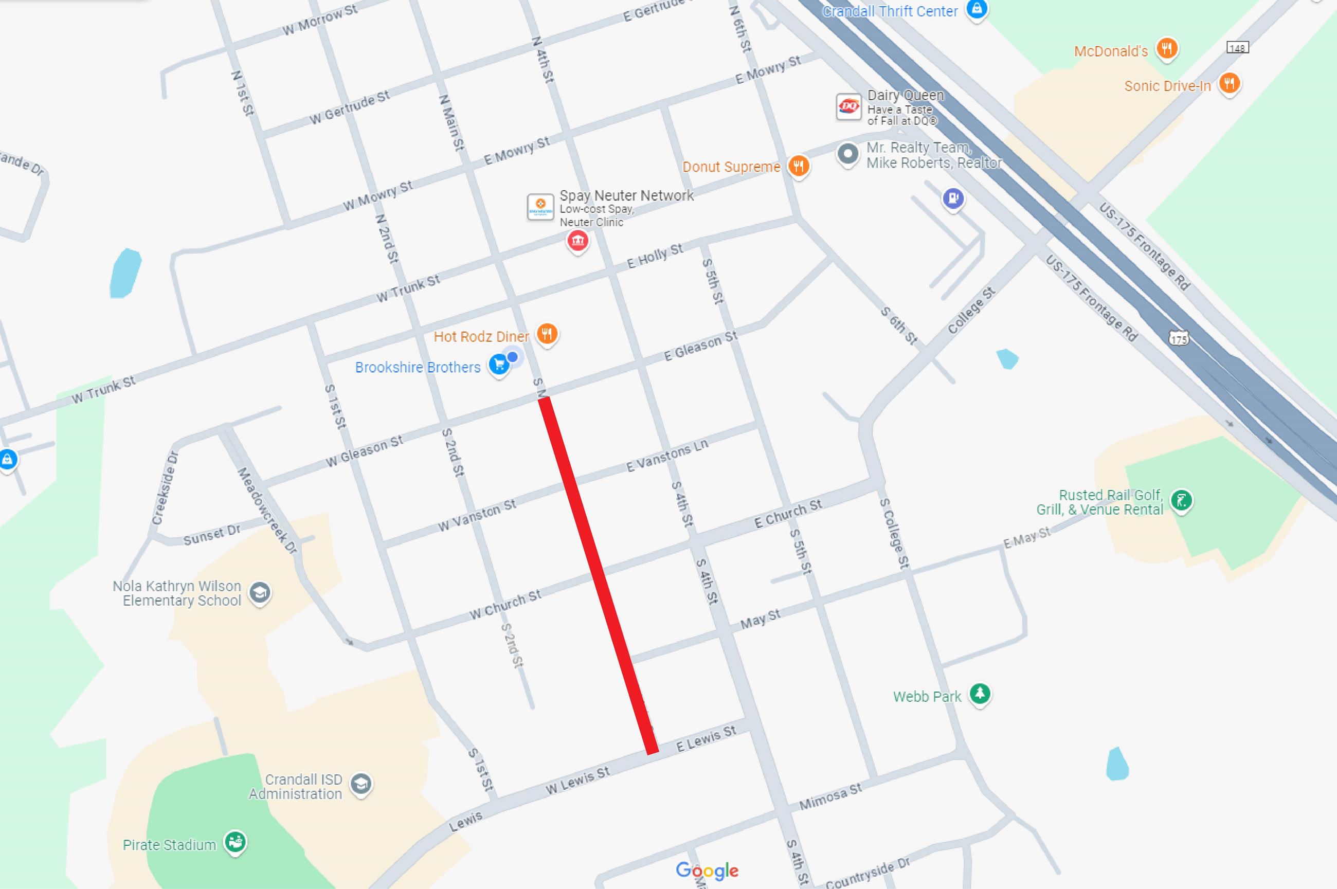 Road Construction for Main Street starting Thursday September 26th