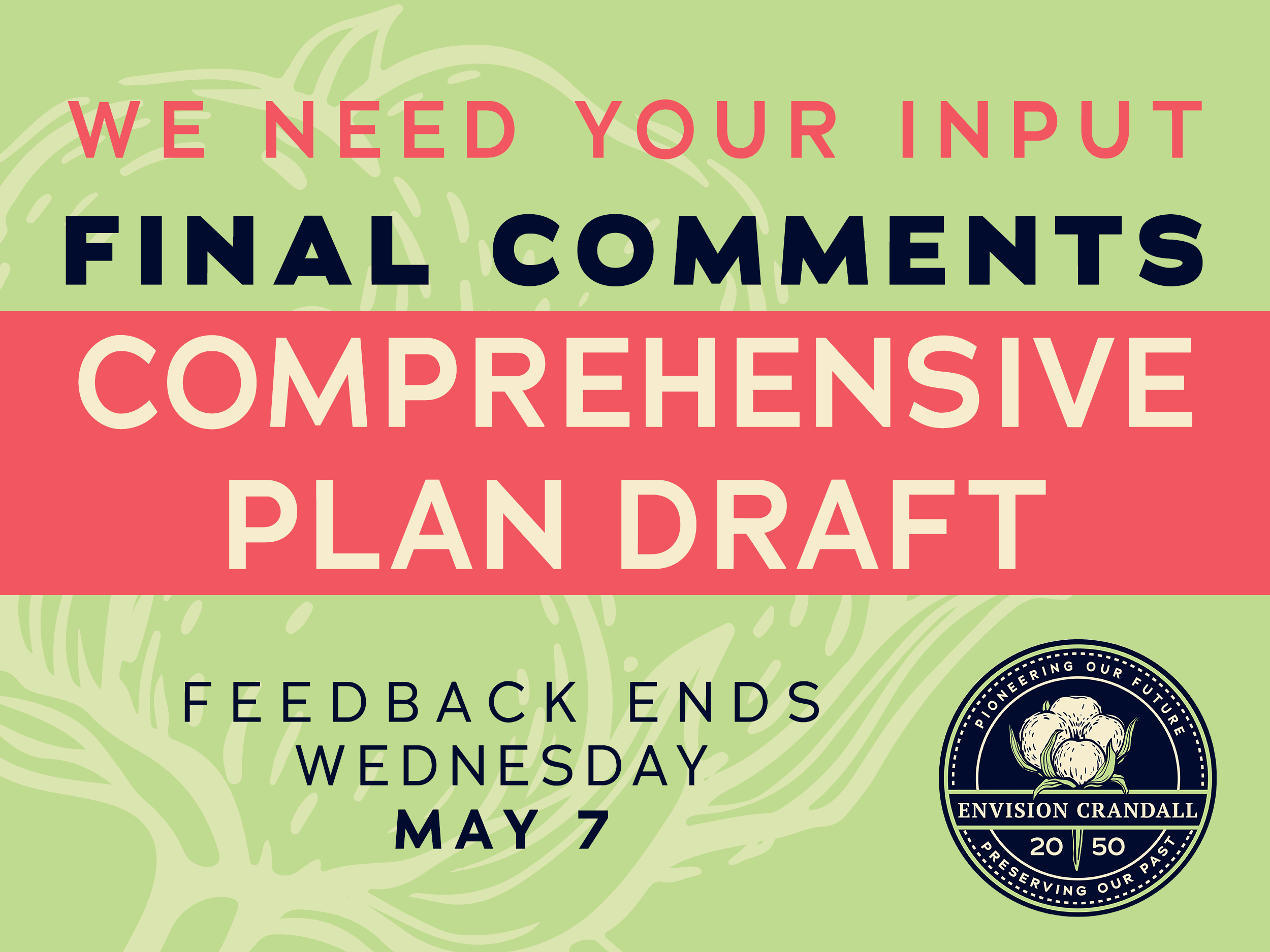 Public Comments Requested for Comprehensive Plan Draft